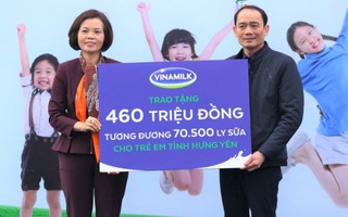 Quỹ sữa Vươn cao Việt Nam trao hơn 70.000 ly sữa cho trẻ em Hưng Yên