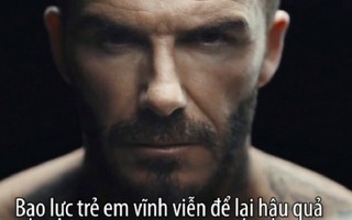 David Beckham bán khỏa thân chống bạo lực trẻ em