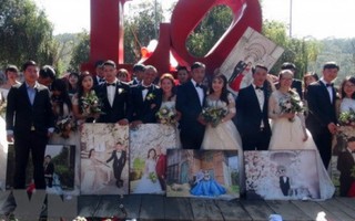 20 cặp đôi tổ chức cưới tập thể đúng ngày Lễ tình nhân tại Đà Lạt