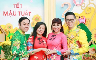 MC Anh Quân, Ngọc Tiên hẹn ca sĩ Diễm Phương chụp ảnh áo dài Tết