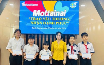 Trao 5 suất học bổng Mottainai cho trẻ em mồ côi có hoàn cảnh khó khăn tại Bình Dương