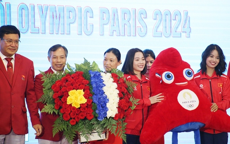 Lễ xuất quân Đoàn thể thao Việt Nam tham dự Olympic Paris 2024: Quyết tâm giành huy chương