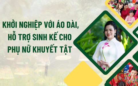 Khởi nghiệp với áo dài, hỗ trợ sinh kế cho phụ nữ khuyết tật