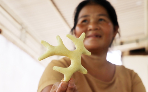Nghề làm bánh gừng, bánh ớt của người Khmer đang dần mai một