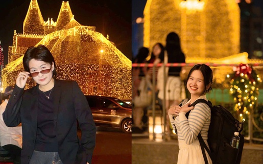 Giới trẻ nô nức check-in tại Nhà thờ Đức Bà đón Giáng sinh