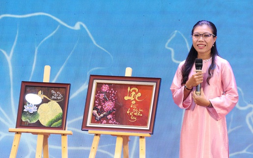 Biến lá sen thành tác phẩm nghệ thuật, chia sẻ sinh kế từ mô hình sống xanh