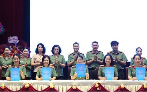 Hội Phụ nữ Cụm thi đua số 4 - Bộ Công an ký kết giao ước thi đua giai đoạn 2025 - 2030