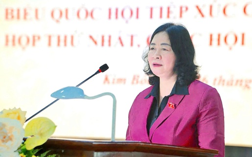 Chủ tịch Ủy ban Trung ương MTTQ Việt Nam Bùi Thị Minh Hoài tiếp xúc cử tri tại Phú Thọ