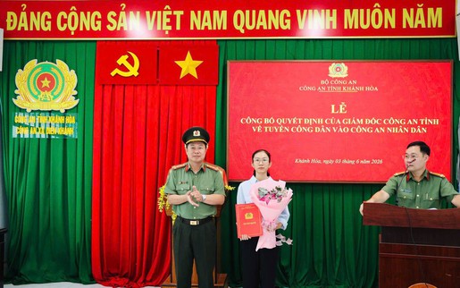 Tuyển vợ Thiếu tá hy sinh khi làm nhiệm vụ vào lực lượng Công an tỉnh Khánh Hòa