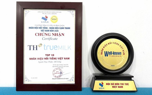 TH true MILK được vinh danh top 10 Nhãn hiệu Nổi tiếng Việt Nam năm 2026 
