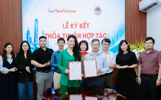 Báo Phụ nữ Việt Nam ký kết hợp tác với Viện Nghiên cứu Phát triển Doanh nhân Việt Nam ASEAN