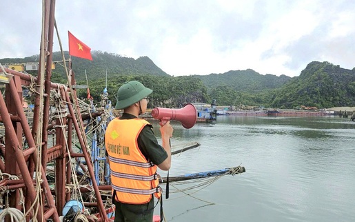 Hải Phòng: Bộ đội Biên phòng kêu gọi tàu thuyền, ngư dân tìm nơi tránh bão an toàn