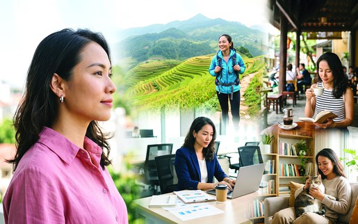 Phụ nữ tự viết tên hạnh phúc
