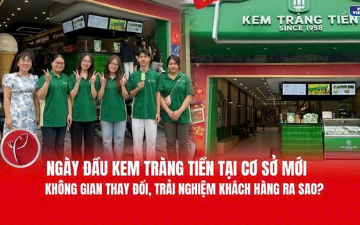 Ngày đầu Kem Tràng Tiền ở cơ sở mới: Không gian thay đổi, trải nghiệm của khách hàng ra sao?