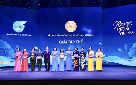 5 tập thể, 12 cá nhân được trao Giải thưởng Phụ nữ Việt Nam năm 2026