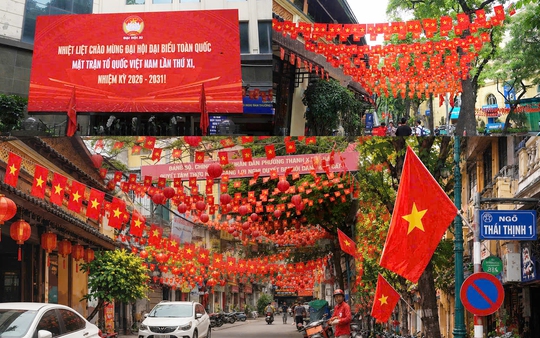 Hà Nội rực rỡ cờ hoa chào mừng Đại hội đại biểu toàn quốc Mặt trận Tổ quốc Việt Nam lần thứ XI