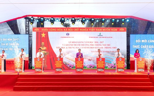 Khánh thành ngôi trường biên giới đầu tiên hoàn thành tại Lai Châu