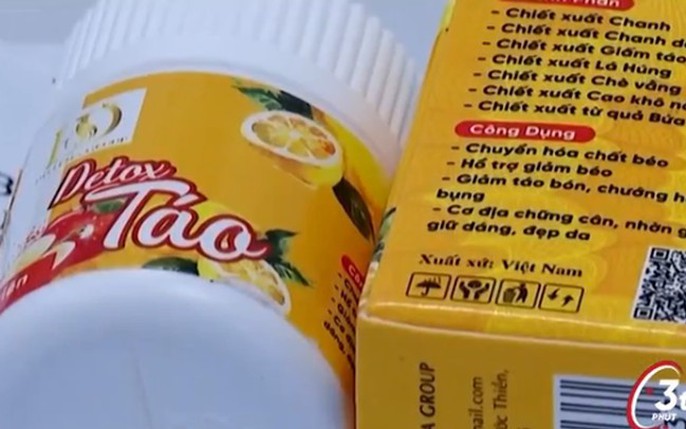 Bộ Y tế cảnh báo sản phẩm Detox Táo hỗ trợ giảm cân chứa chất cấm Sibutramin